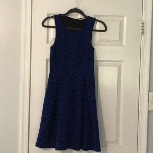 Black and Blue Chevron 41 Hawthorn Dress